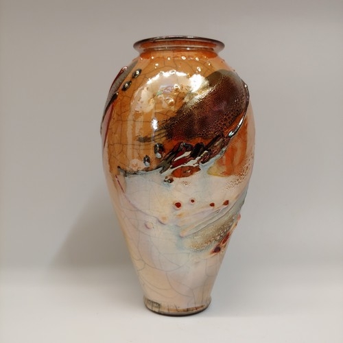 #220425 Raku Glitter Glaze 7.5x4.5 $32 at Hunter Wolff Gallery